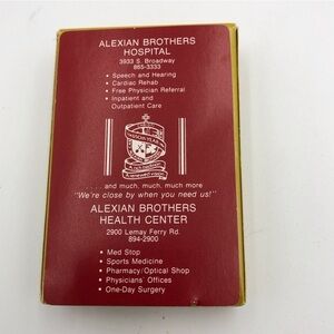 Vintage Alexian Brothers Hospital Playing Cards